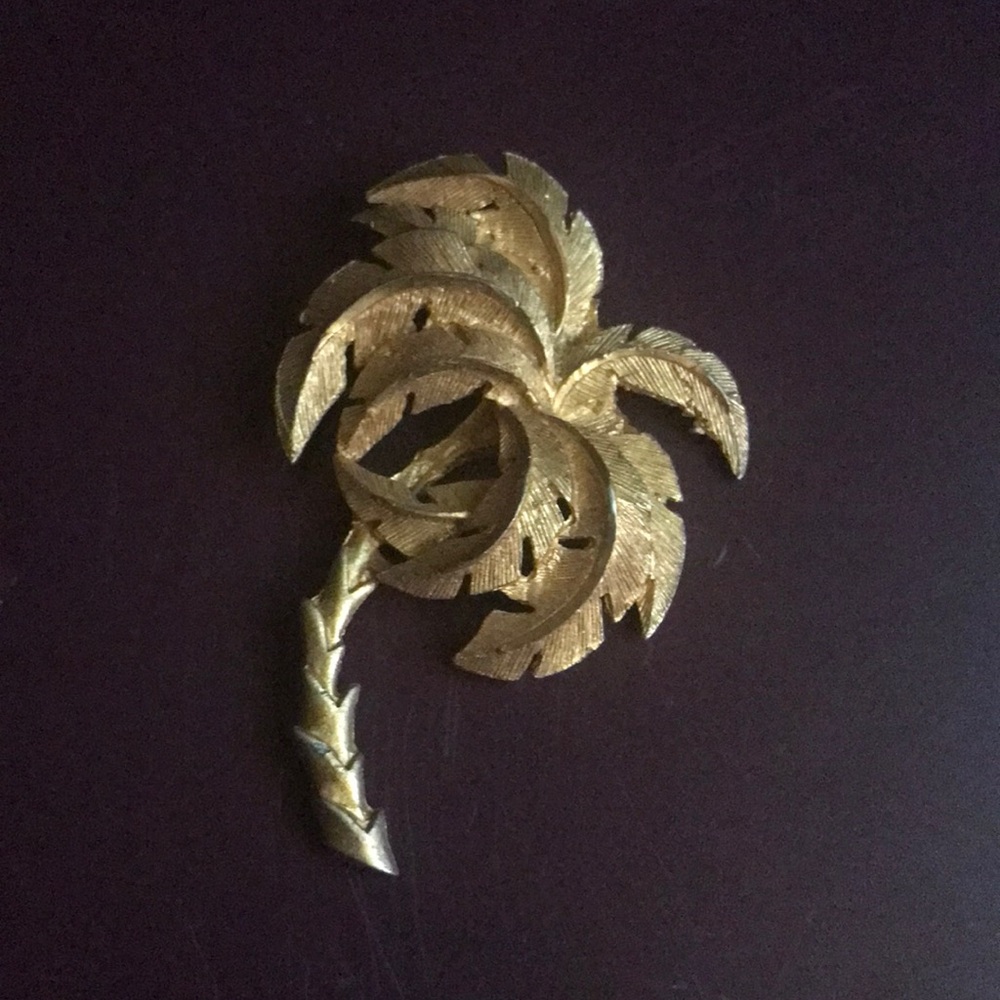 Trifari palm tree brooch, however the brooch clasp is gone